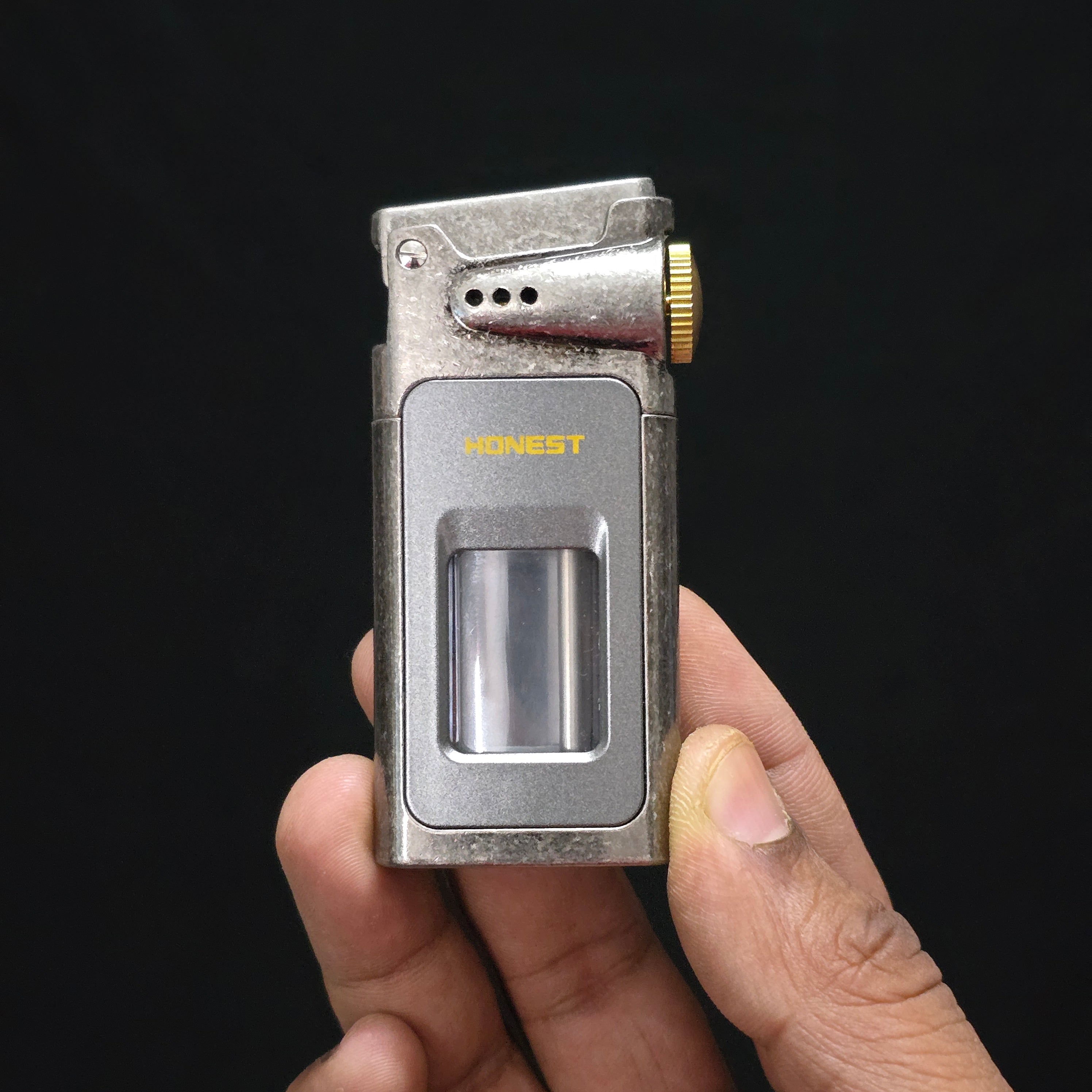 HONEST Dragon Horn Oil Lighter Transparent Fuel Tank