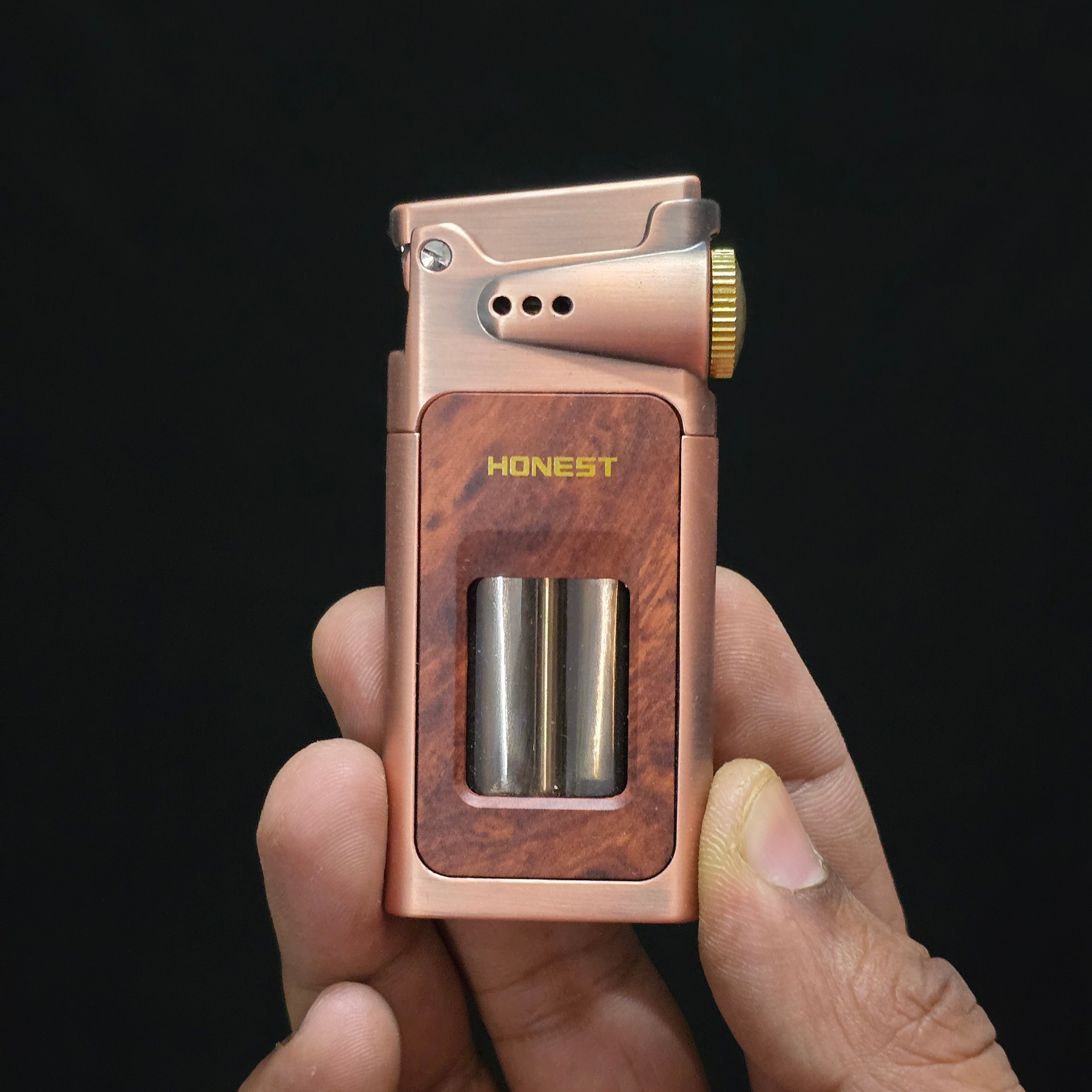 HONEST Dragon Horn Oil Lighter Transparent Fuel Tank