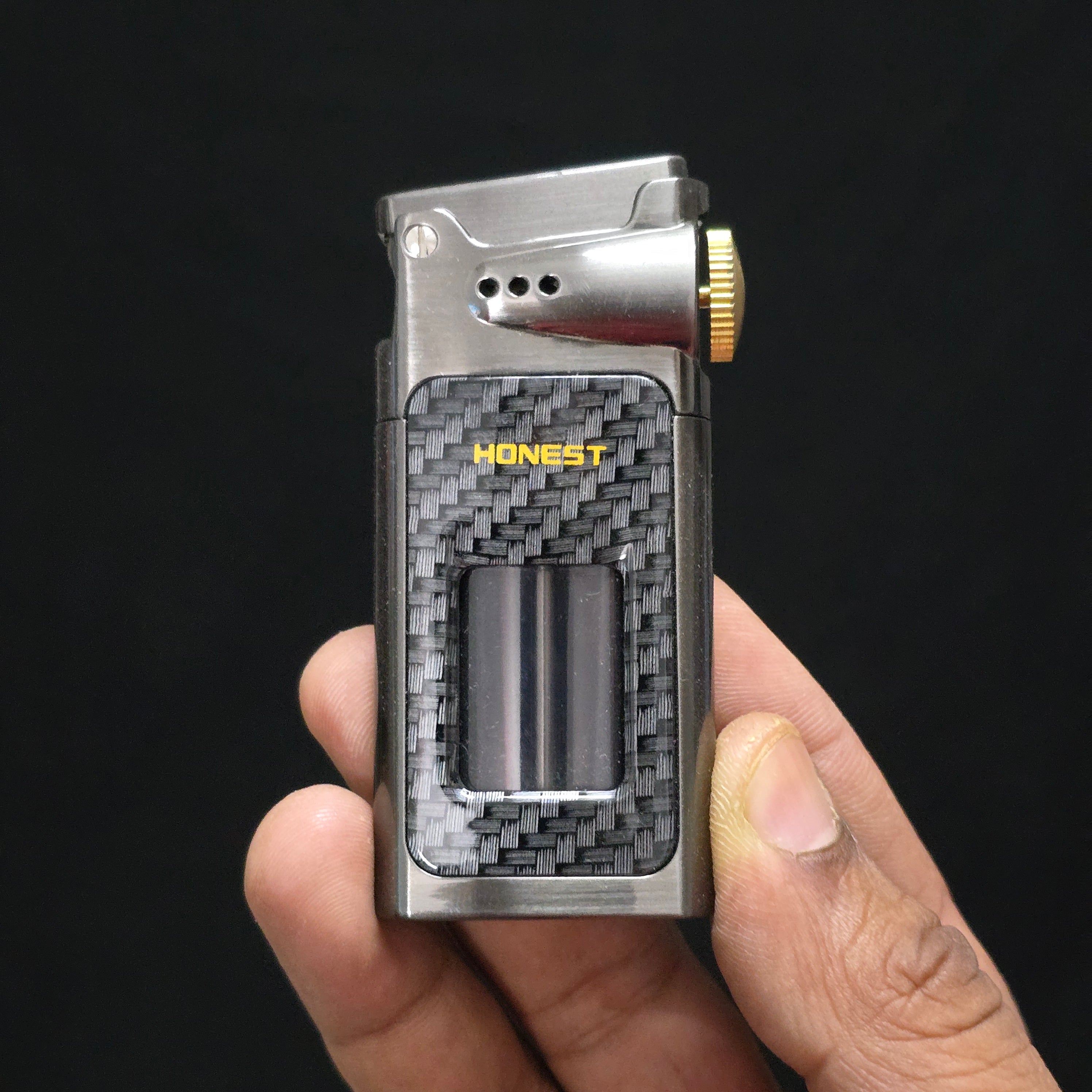 HONEST Dragon Horn Oil Lighter Transparent Fuel Tank