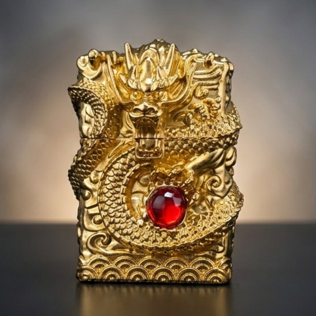 ALA FLAME 3D DRAGON Vintage Liquid Fuel Lighter