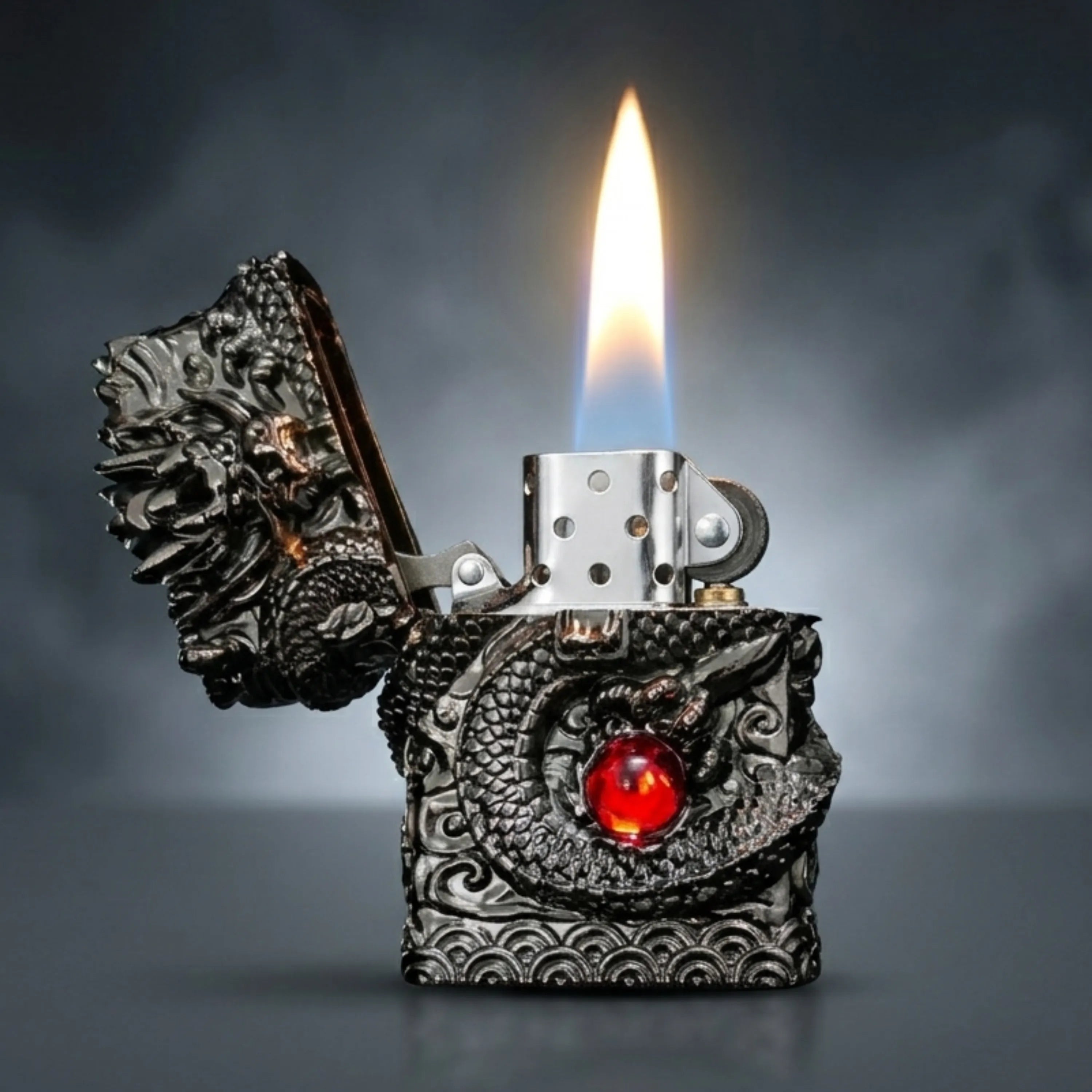 ALA FLAME 3D DRAGON Vintage Liquid Fuel Lighter