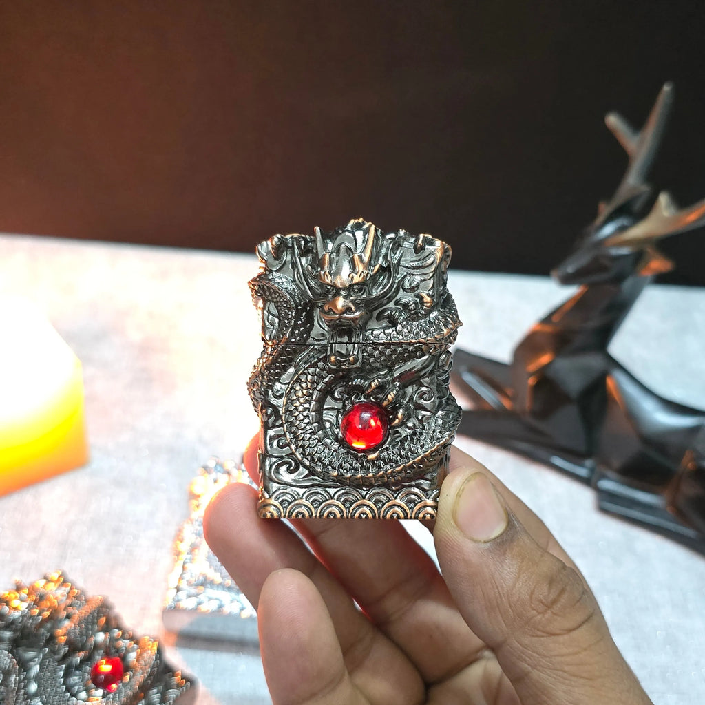 ALA FLAME 3D DRAGON Vintage Liquid Fuel Lighter