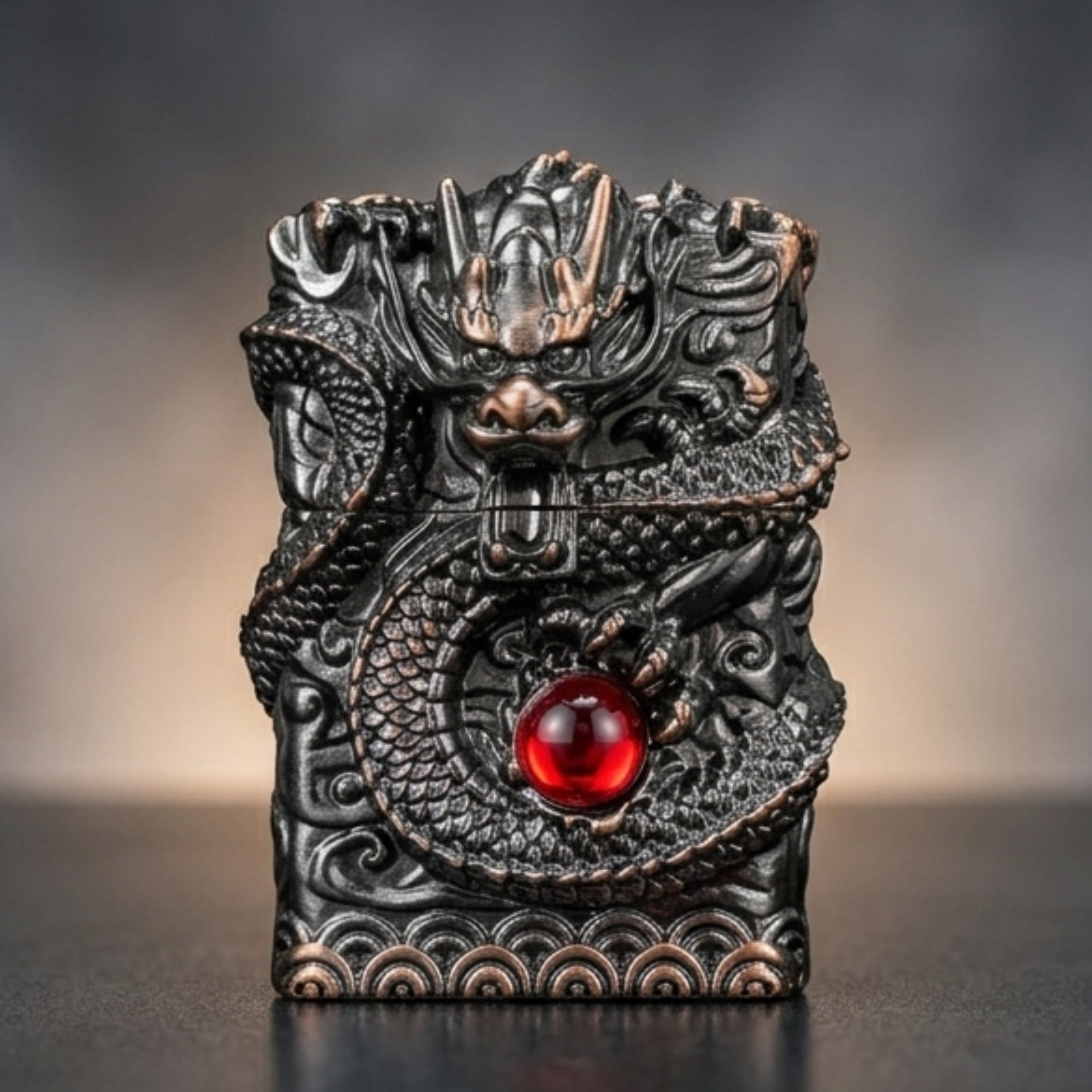 ALA FLAME 3D DRAGON Vintage Liquid Fuel Lighter