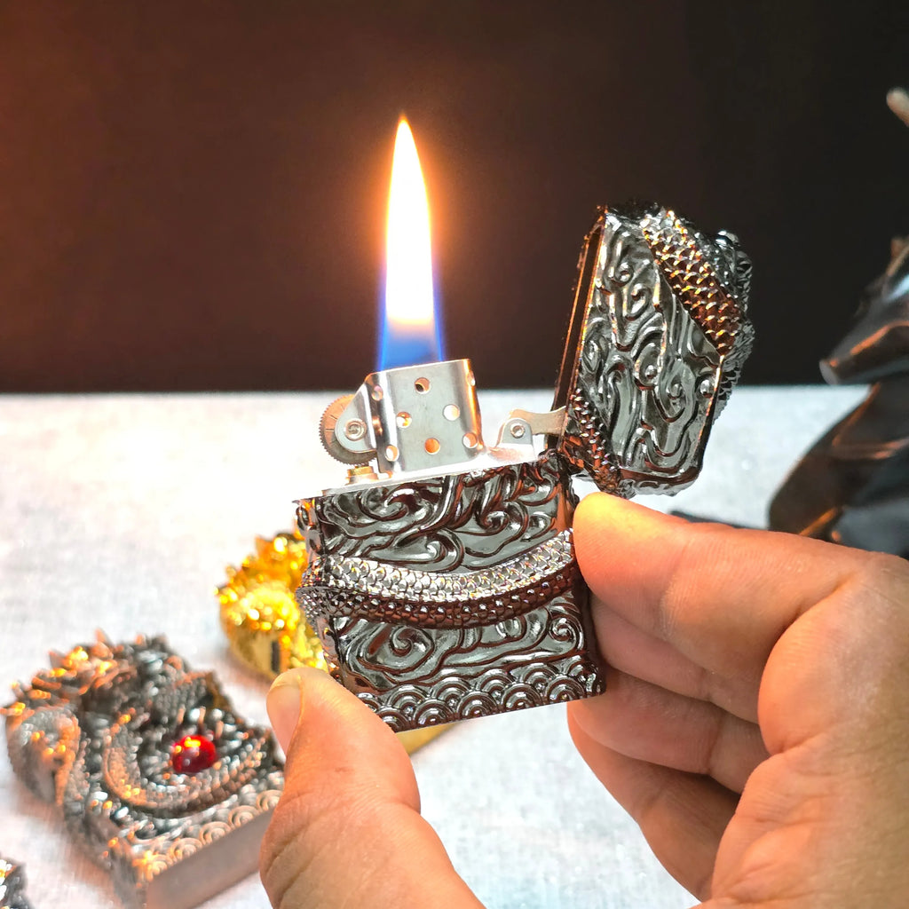 ALA FLAME 3D DRAGON Vintage Liquid Fuel Lighter