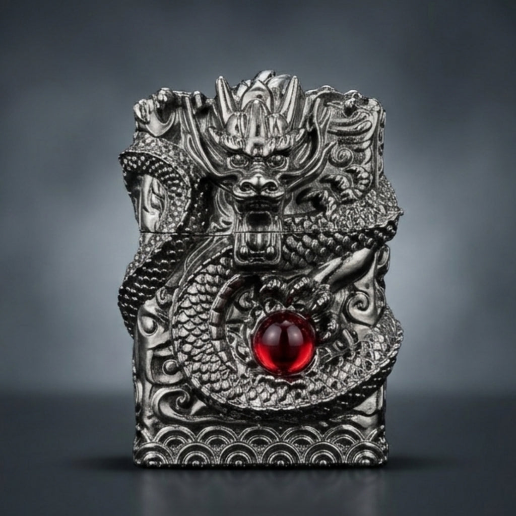 ALA FLAME 3D DRAGON Vintage Liquid Fuel Lighter