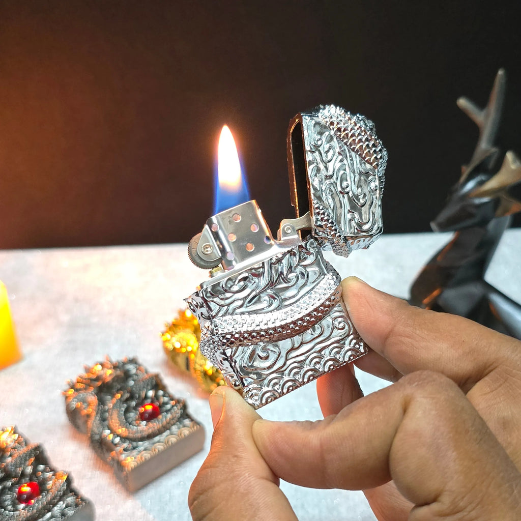 ALA FLAME 3D DRAGON Vintage Liquid Fuel Lighter