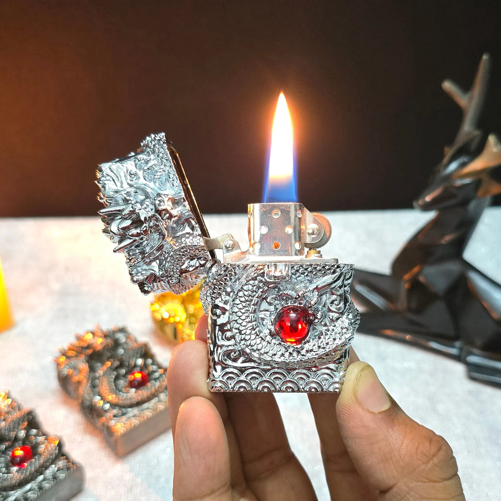 ALA FLAME 3D DRAGON Vintage Liquid Fuel Lighter