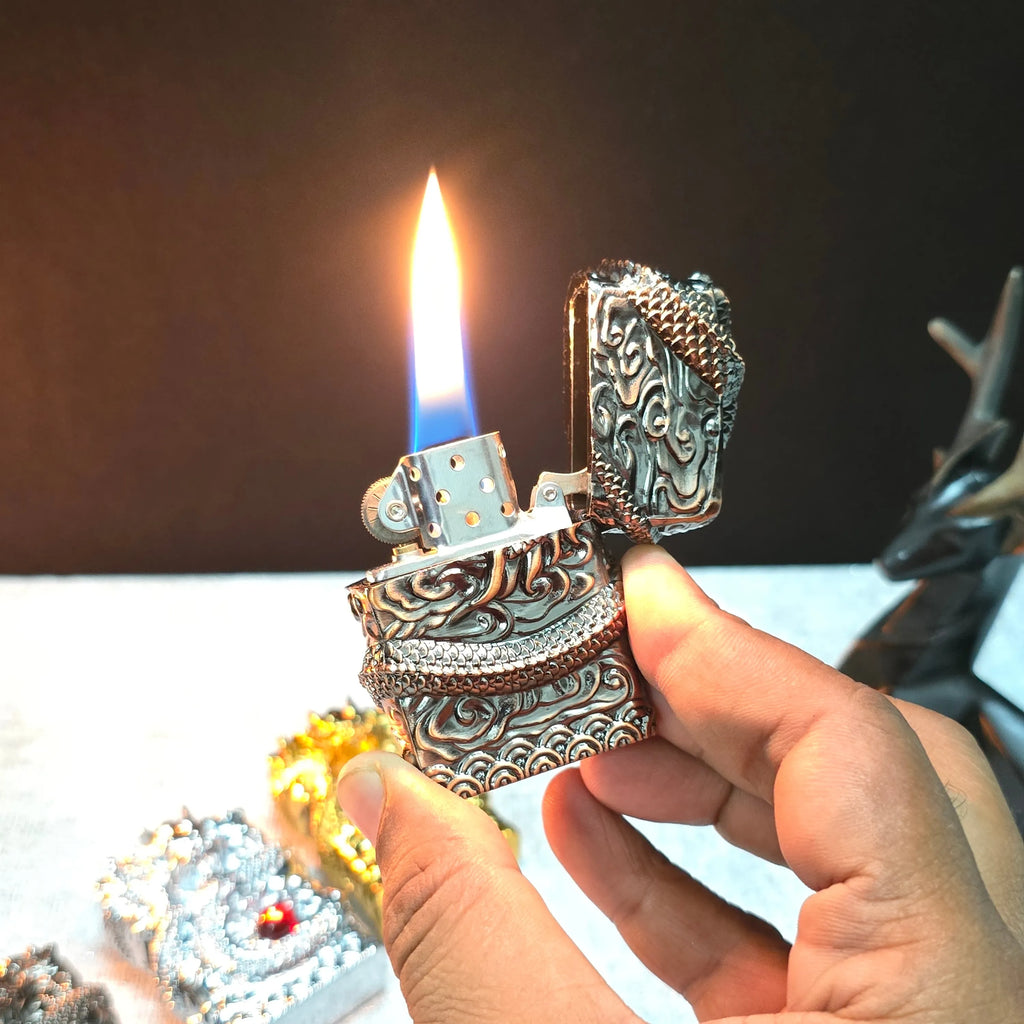 ALA FLAME 3D DRAGON Vintage Liquid Fuel Lighter