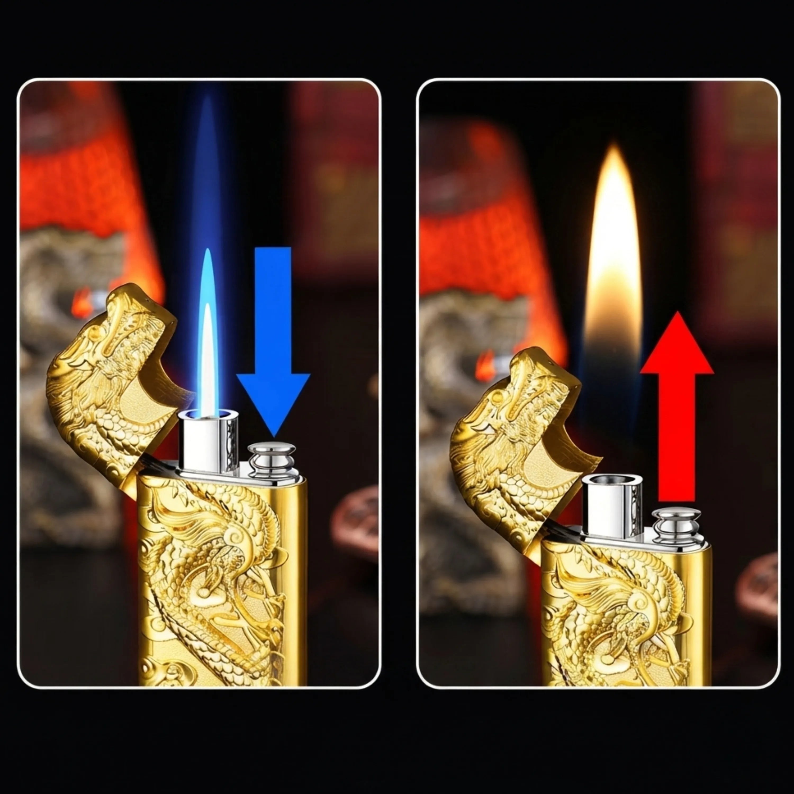 ALA FLAME Dynasty Imperial Dragon Dual Flame Lighter