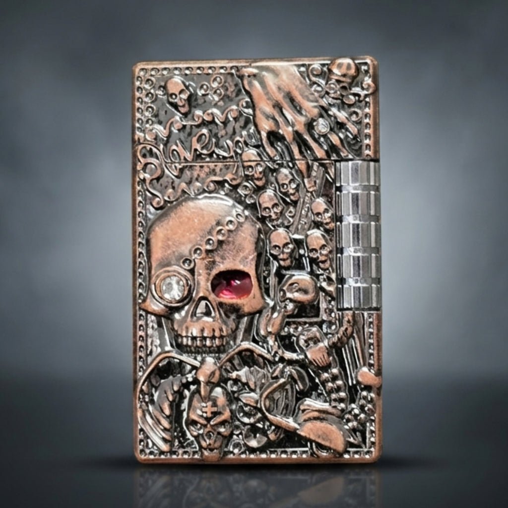 ALA FLAME HELLBOUND Gothic Skull Carved Lighter