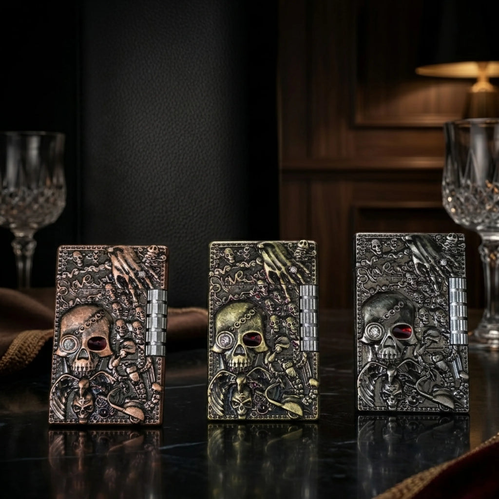 ALA FLAME HELLBOUND Gothic Skull Carved Lighter