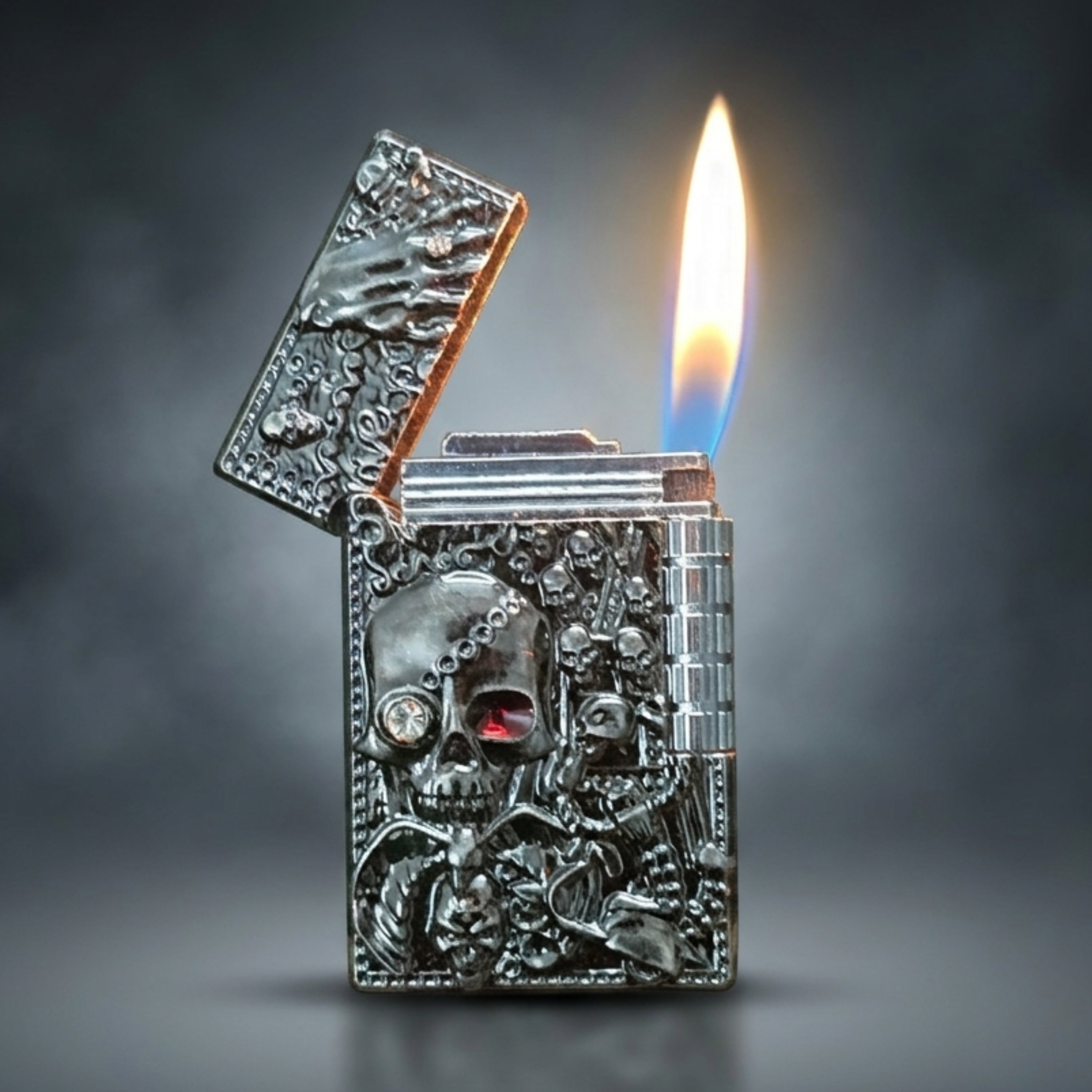 ALA FLAME HELLBOUND Gothic Skull Carved Lighter