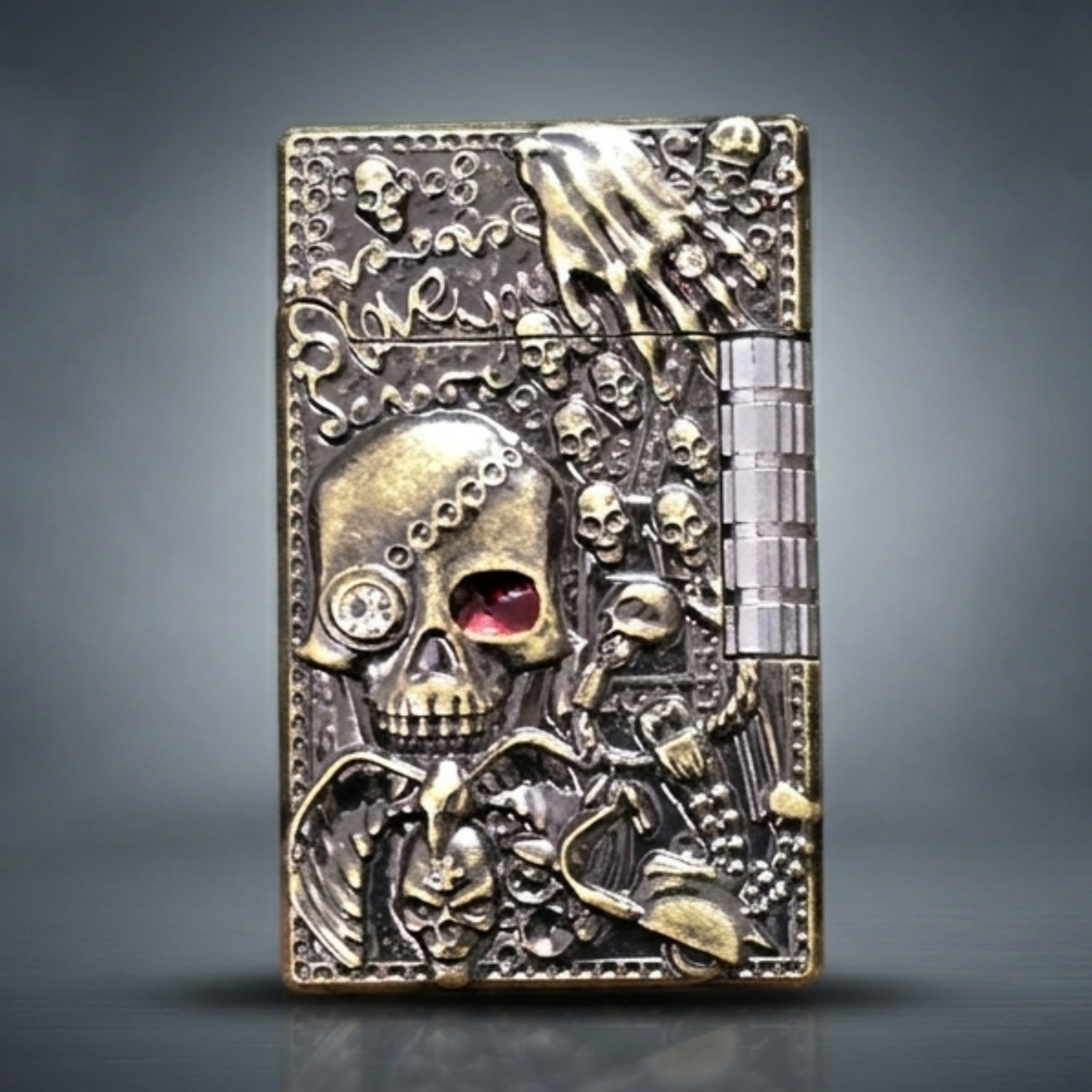 ALA FLAME HELLBOUND Gothic Skull Carved Lighter
