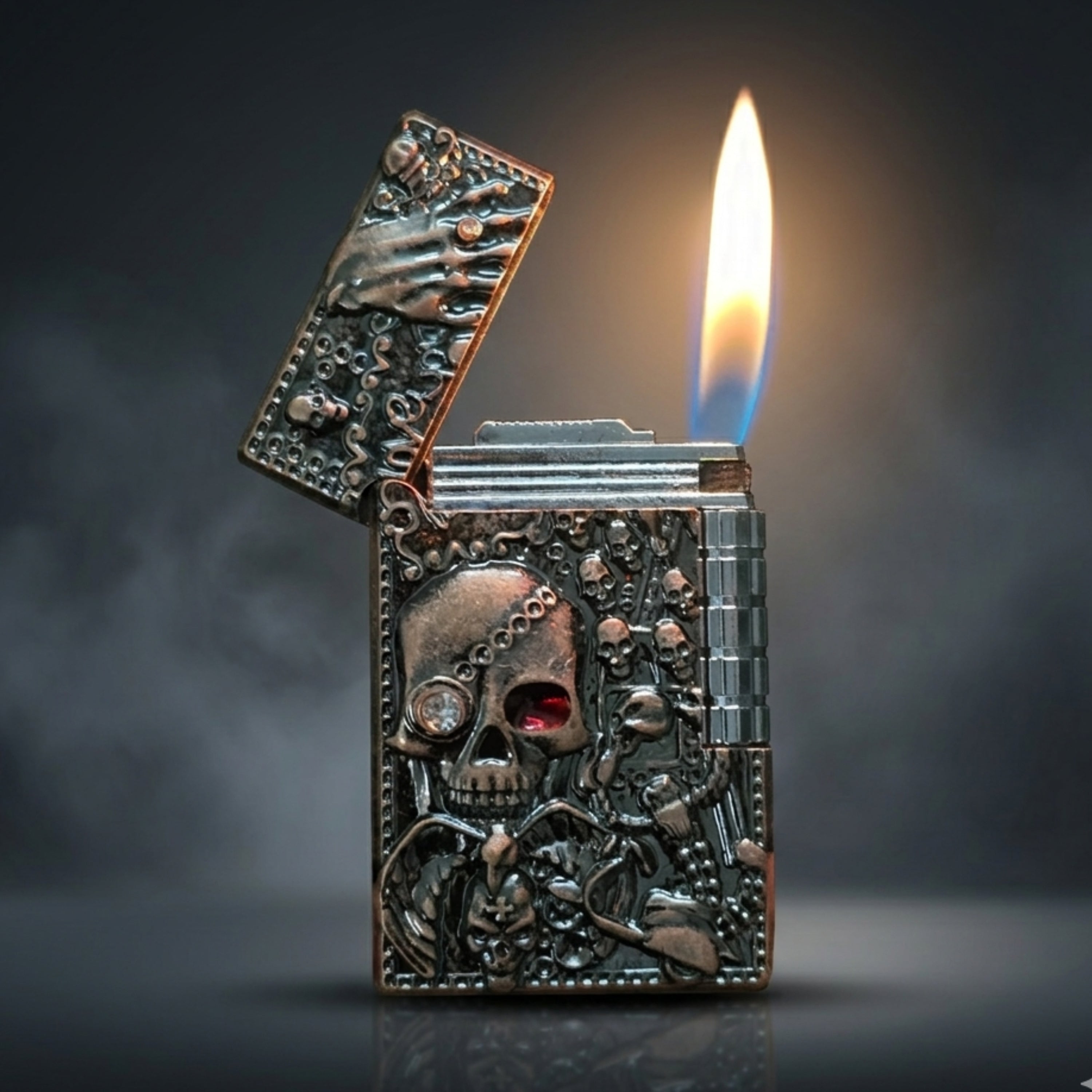 ALA FLAME HELLBOUND Gothic Skull Carved Lighter