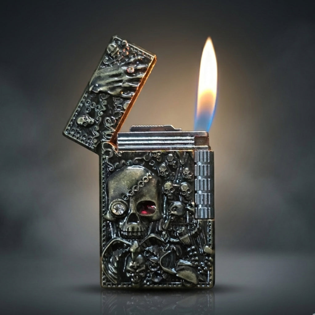 ALA FLAME HELLBOUND Gothic Skull Carved Lighter