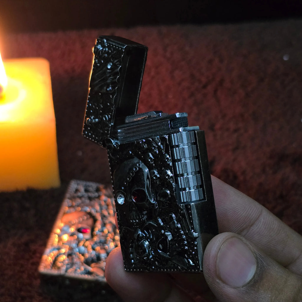 ALA FLAME HELLBOUND Gothic Skull Carved Lighter