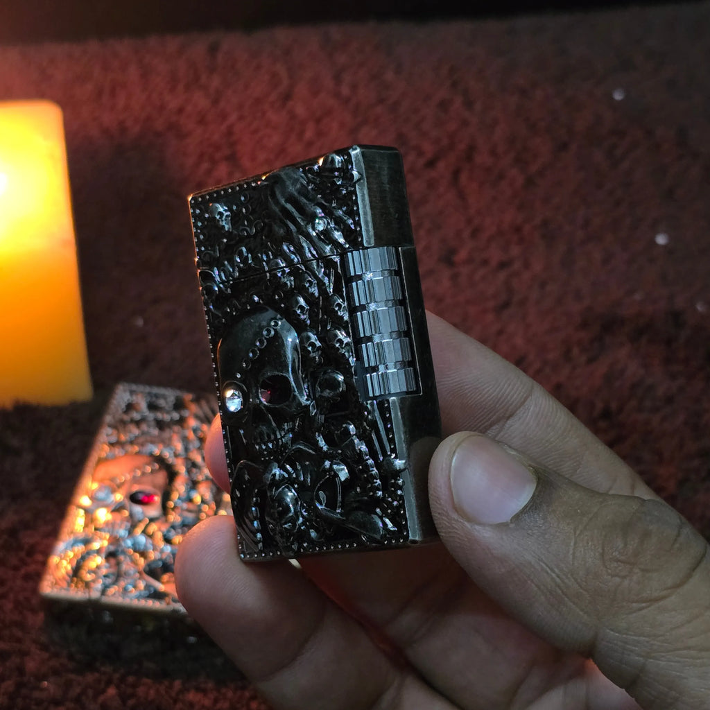 ALA FLAME HELLBOUND Gothic Skull Carved Lighter