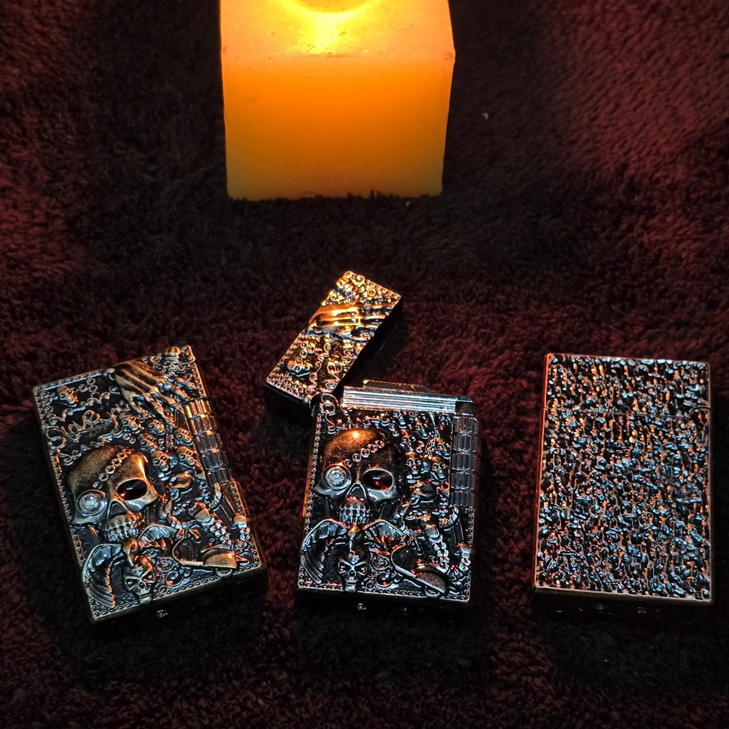 ALA FLAME HELLBOUND Gothic Skull Carved Lighter