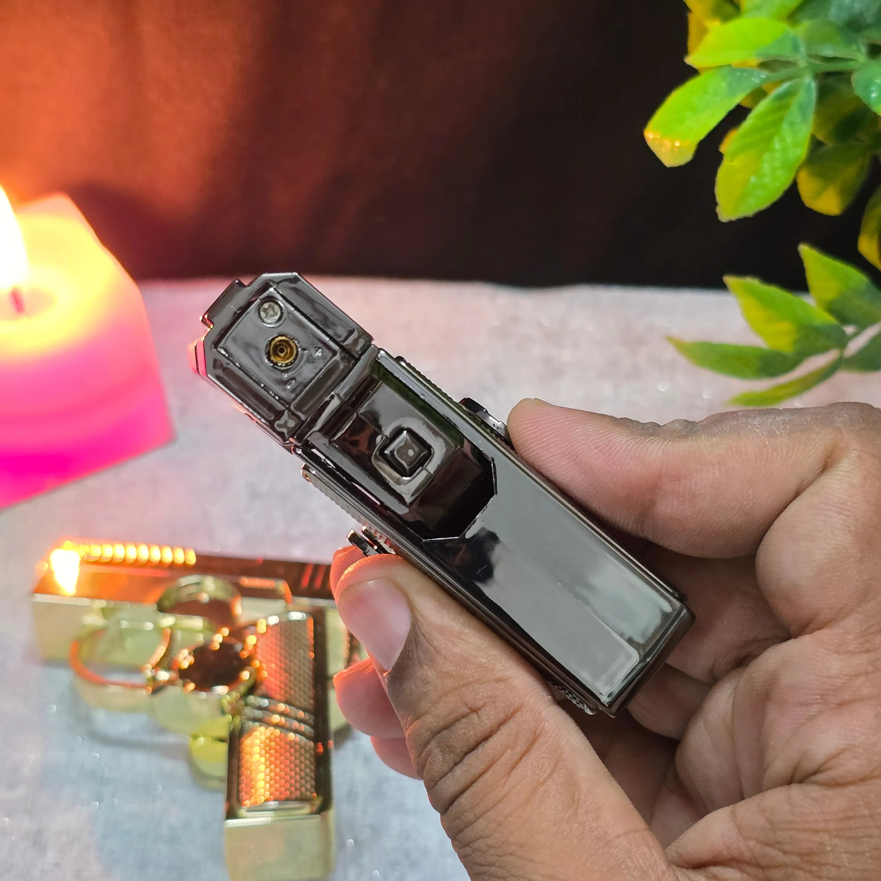 ALA FLAME HyperSpin TH65 Fidget Gadget Lighter – Folding Design