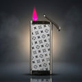 ALA FLAME MONO Red Jet Flame Lighter