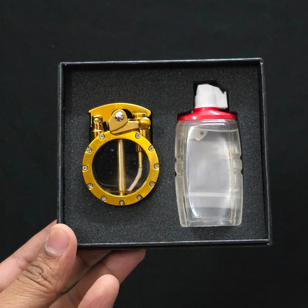 ALA FLAME Retro Classic Metal Rocker Arm Liquid Fluid Lighter