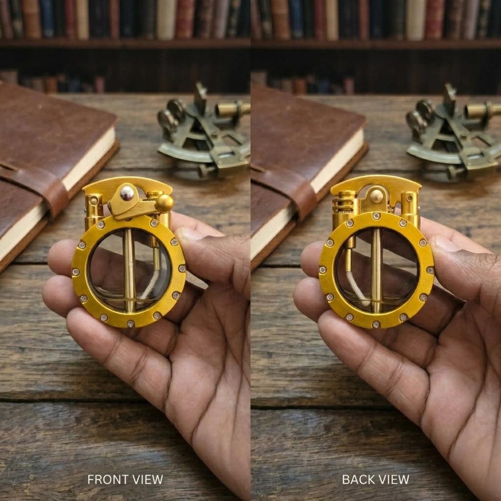 ALA FLAME Retro Classic Metal Rocker Arm Liquid Fluid Lighter