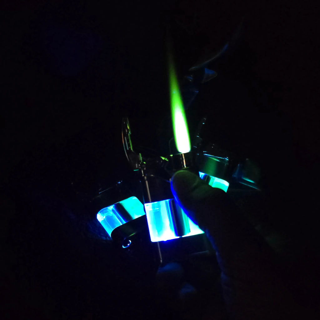 ALA FLAME Neon Glow Green Flame Lighter