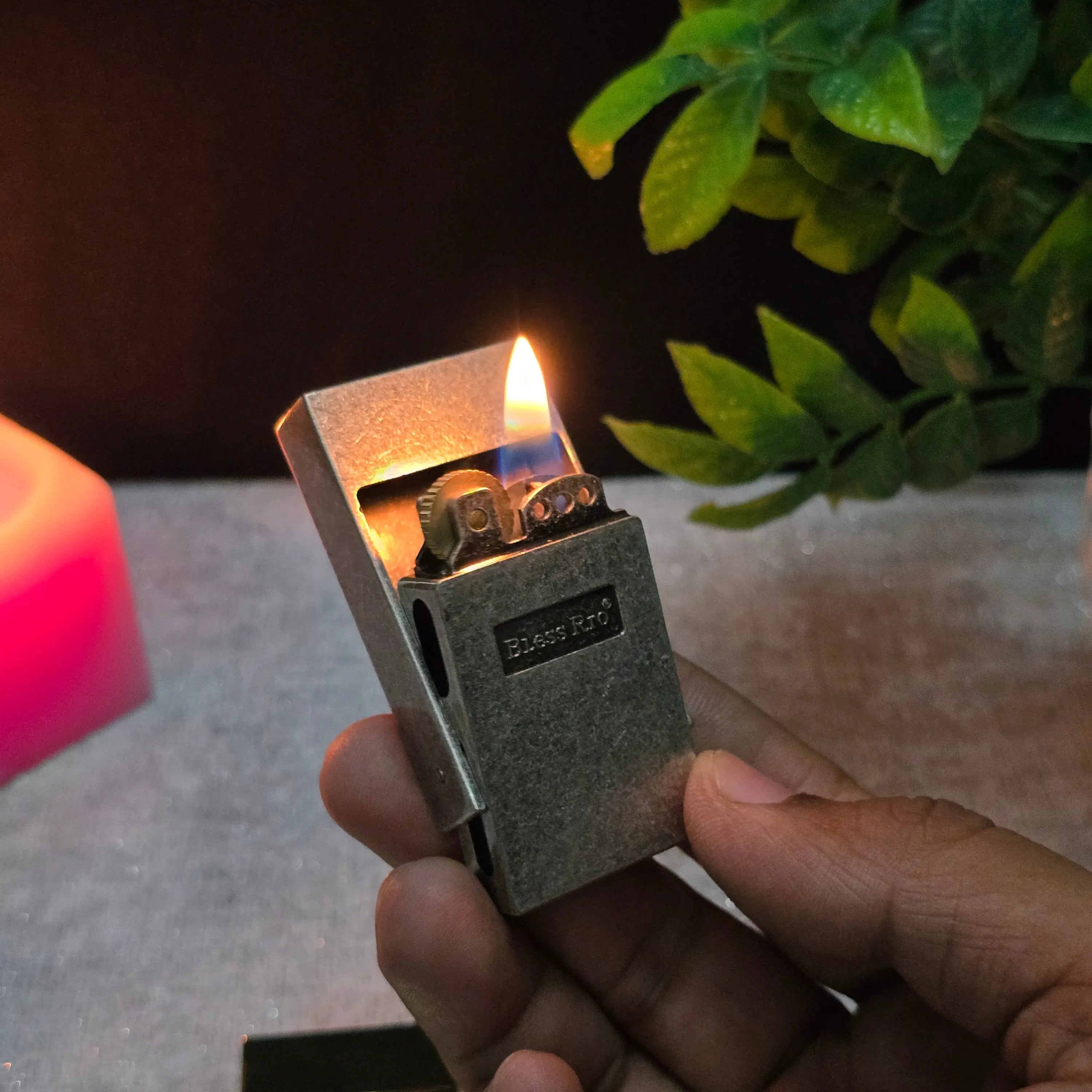 ALA FLAME OldTown Rustic Front-Flip Fuel Lighter