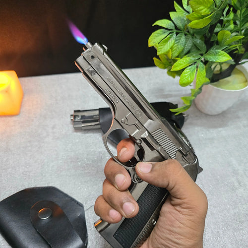 ALA FLAME 608 Reloaded Gun Lighter – Heavy Metal Windproof Jet Flame Lighter