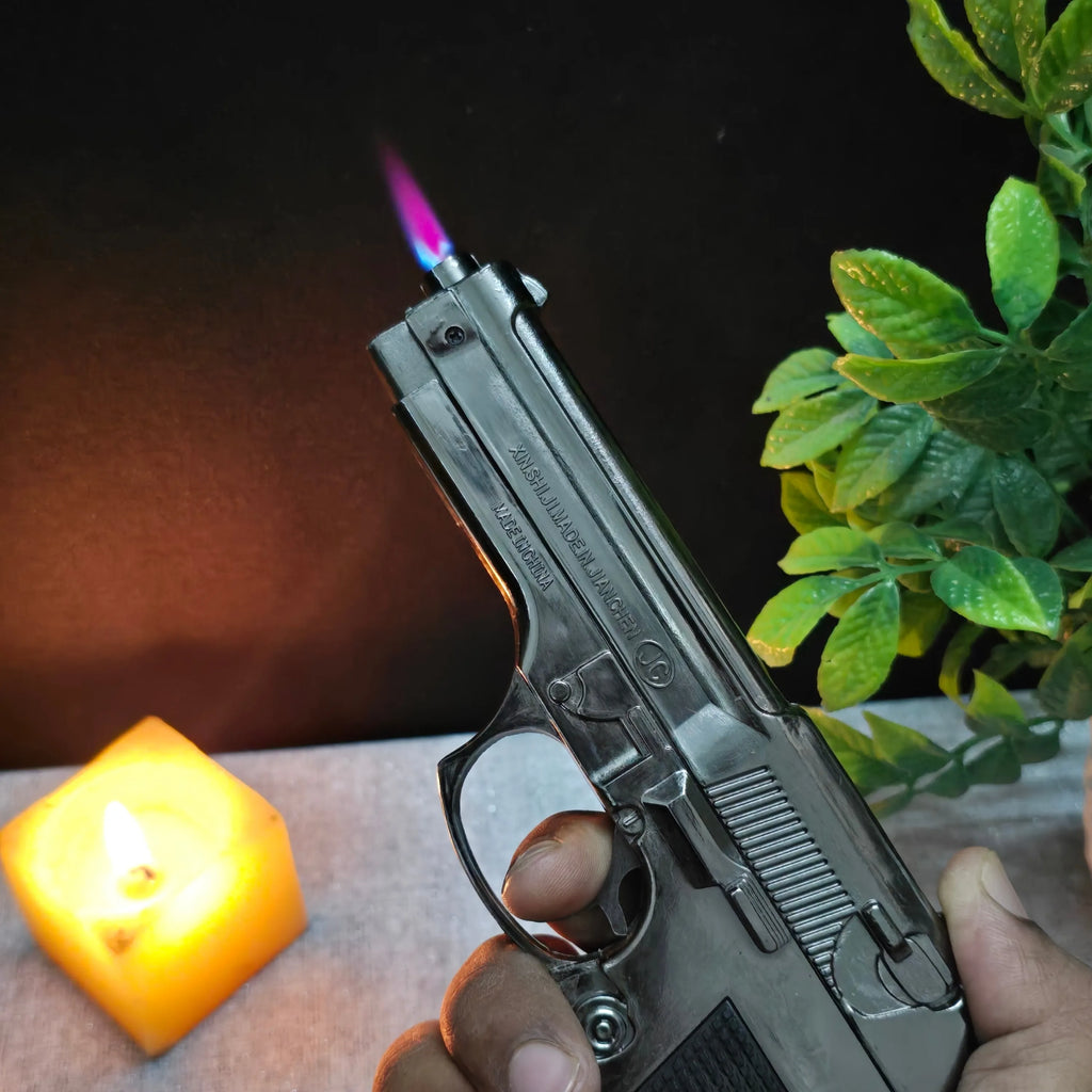 ALA FLAME 608 Reloaded Gun Lighter – Heavy Metal Windproof Jet Flame Lighter