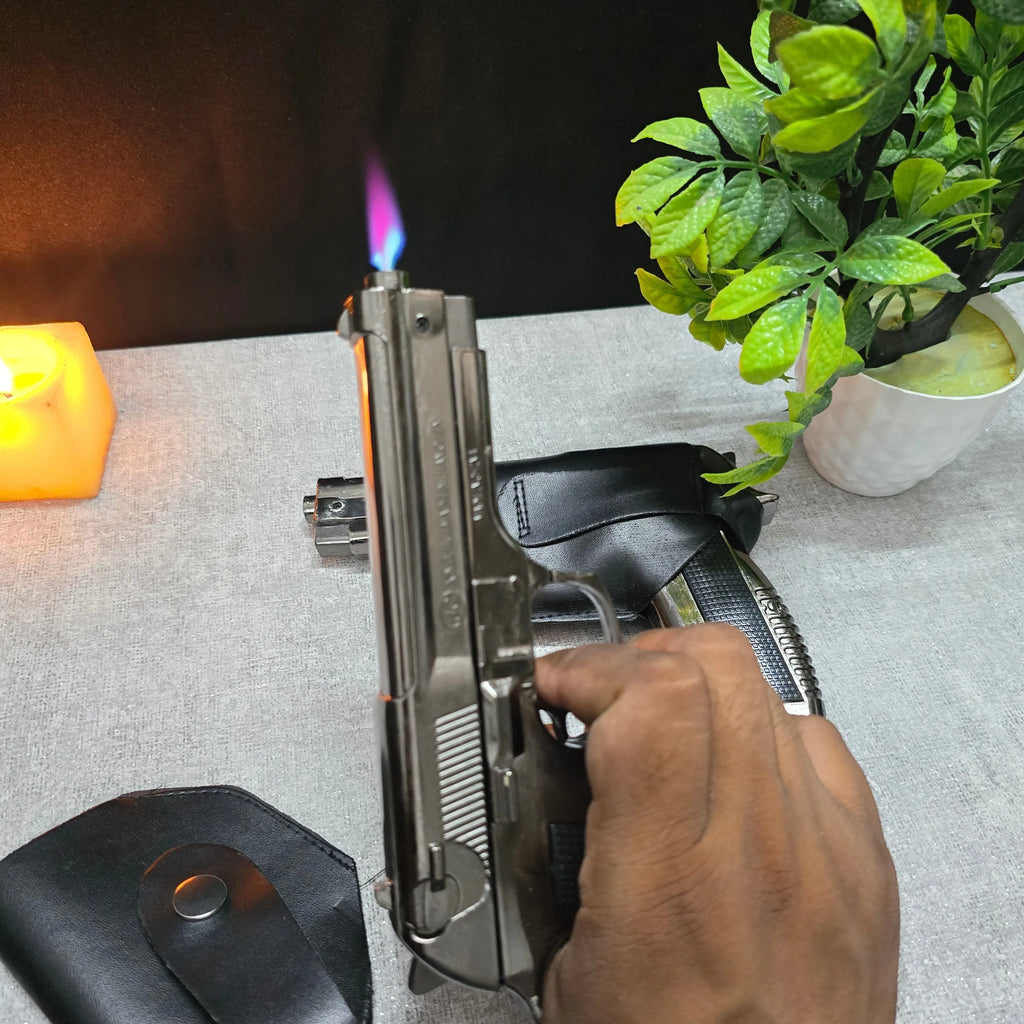 ALA FLAME 608 Reloaded Gun Lighter – Heavy Metal Windproof Jet Flame Lighter