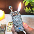 ALA FLAME Shadow Dragon Embossed Vintage Lighter