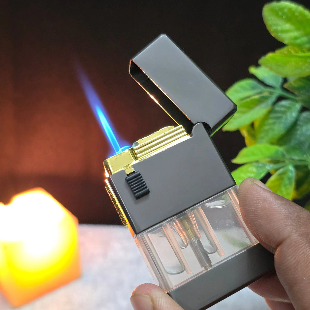 ALA FLAME TwinBeam Dual Flame Transparent Tank Lighter