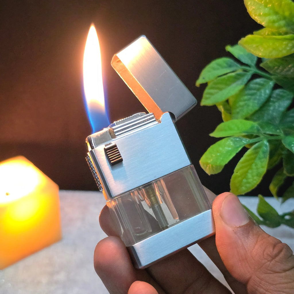 ALA FLAME TwinBeam Dual Flame Transparent Tank Lighter