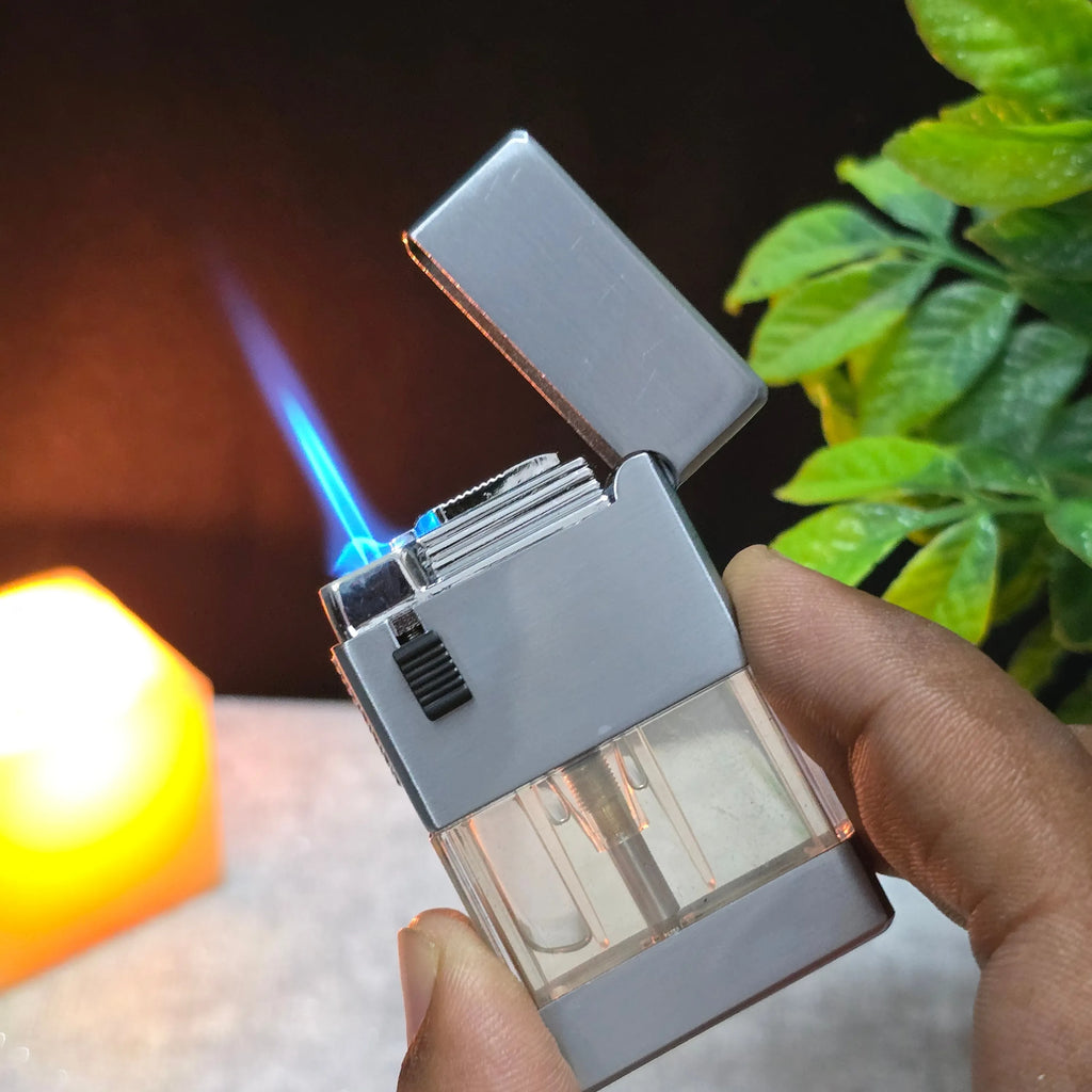 ALA FLAME TwinBeam Dual Flame Transparent Tank Lighter