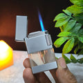 ALA FLAME TwinBeam Dual Flame Transparent Tank Lighter