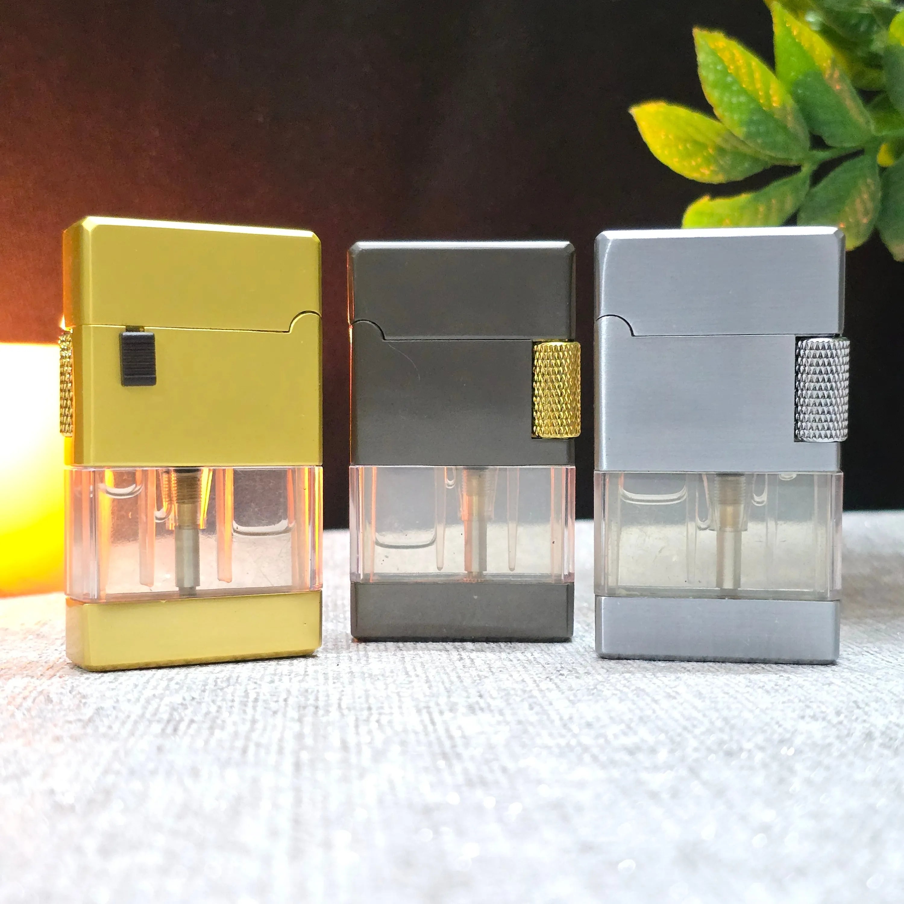 ALA FLAME TwinBeam Dual Flame Transparent Tank Lighter