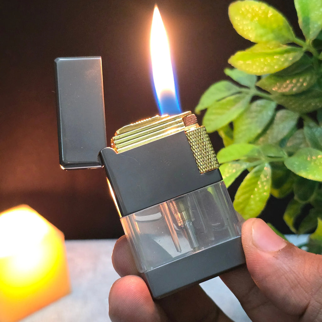 ALA FLAME TwinBeam Dual Flame Transparent Tank Lighter