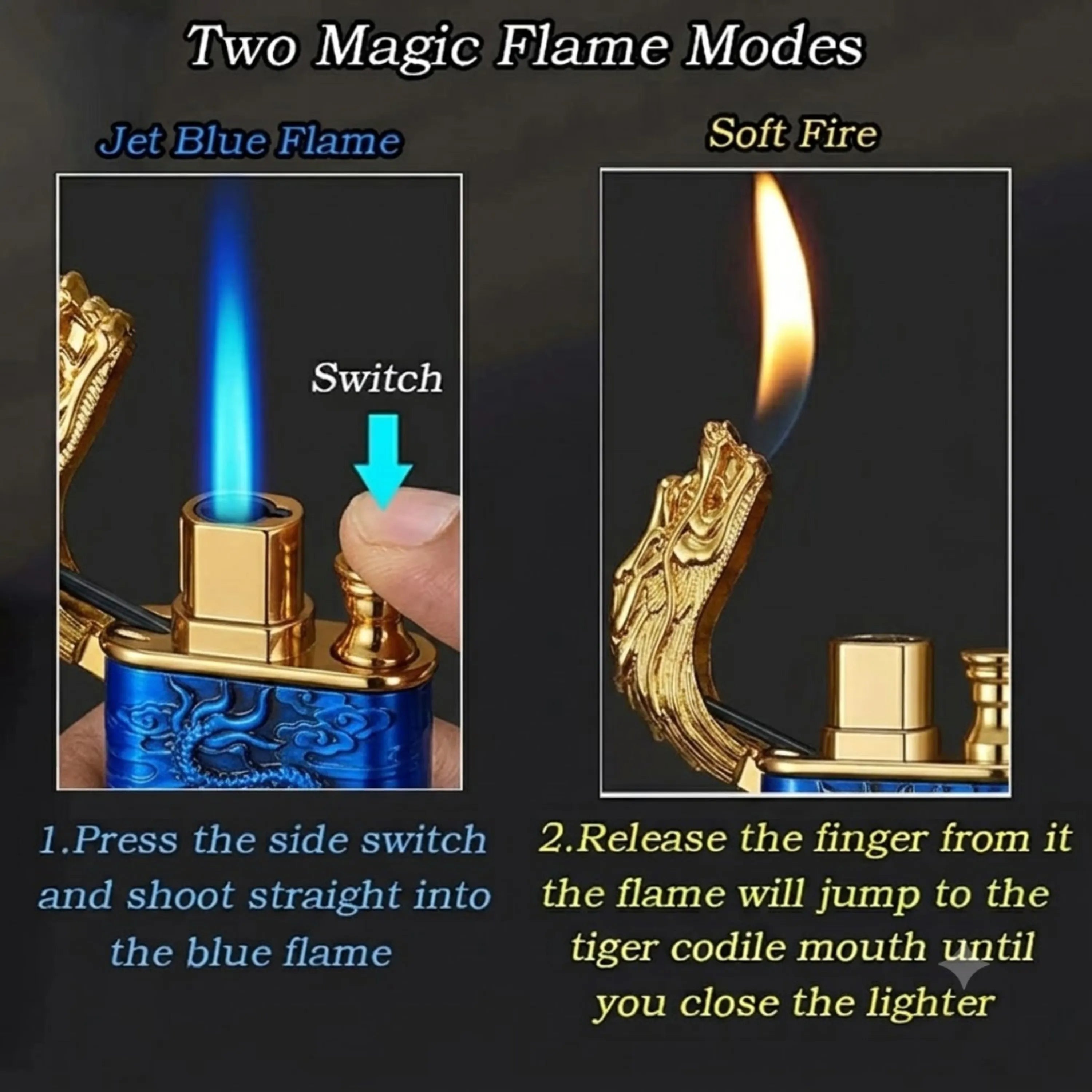 ALA FLAME TwinFlame Dragon Dual Flame Lighter
