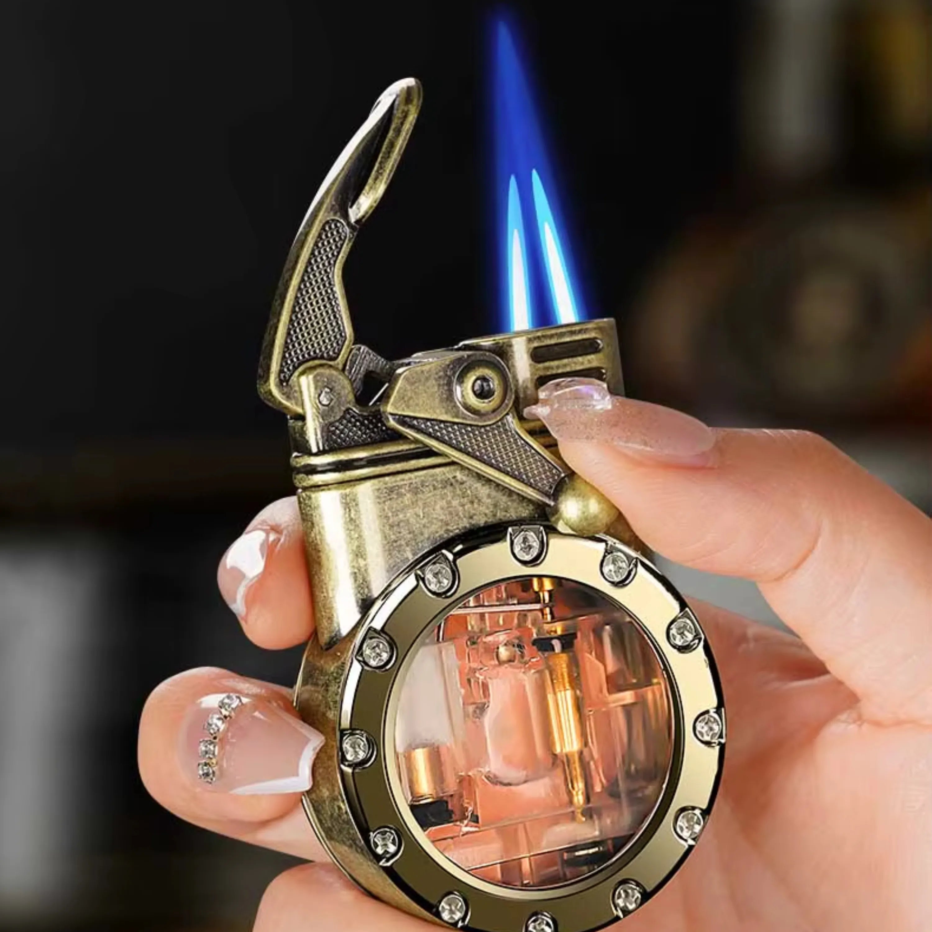 ALA FLAME Retro Dual Torch Cigarette Lighter