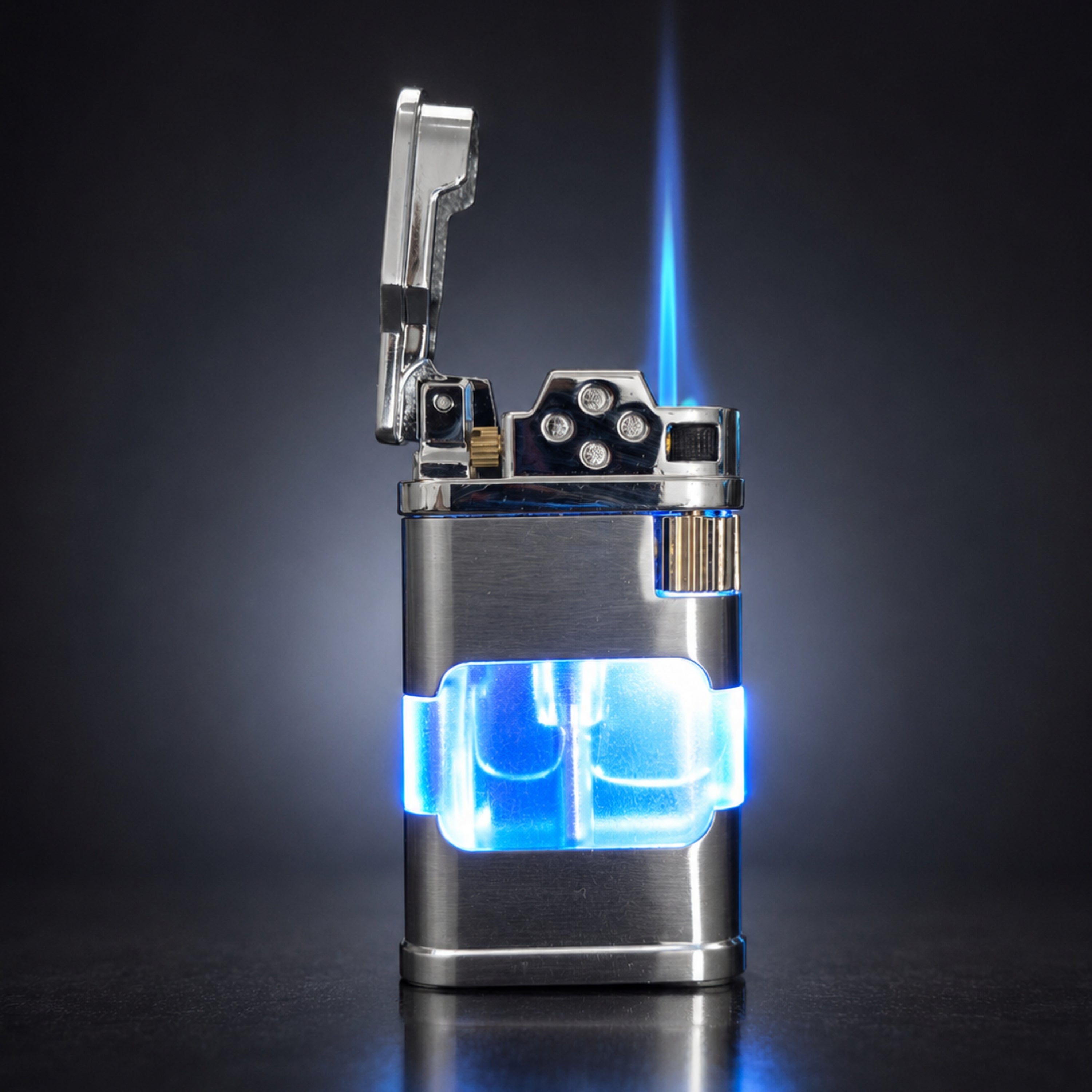 ALA FLAME Ghost Blueprint Transparent Jet Flame Lighter