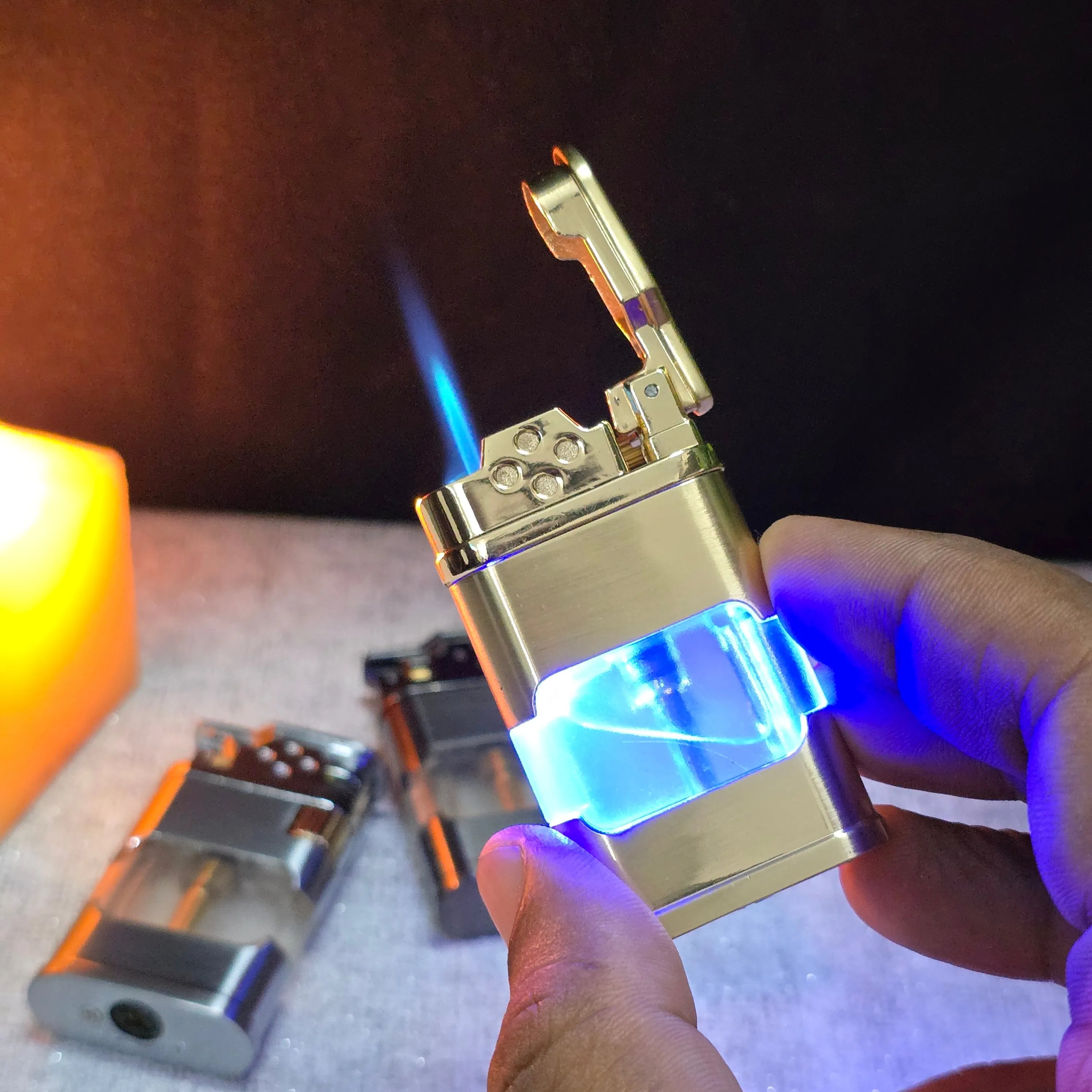 ALA FLAME Ghost Blueprint Transparent Jet Flame Lighter