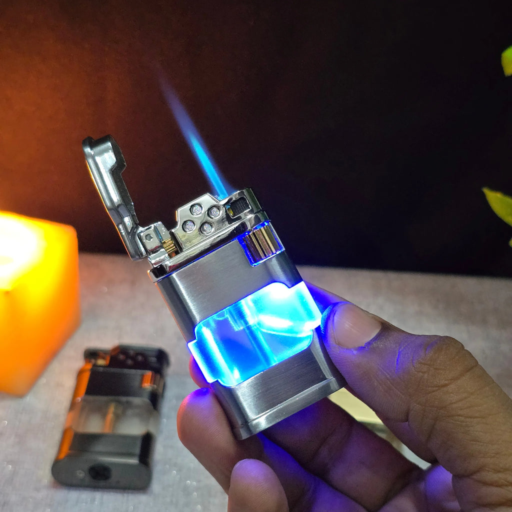 ALA FLAME Ghost Blueprint Transparent Jet Flame Lighter