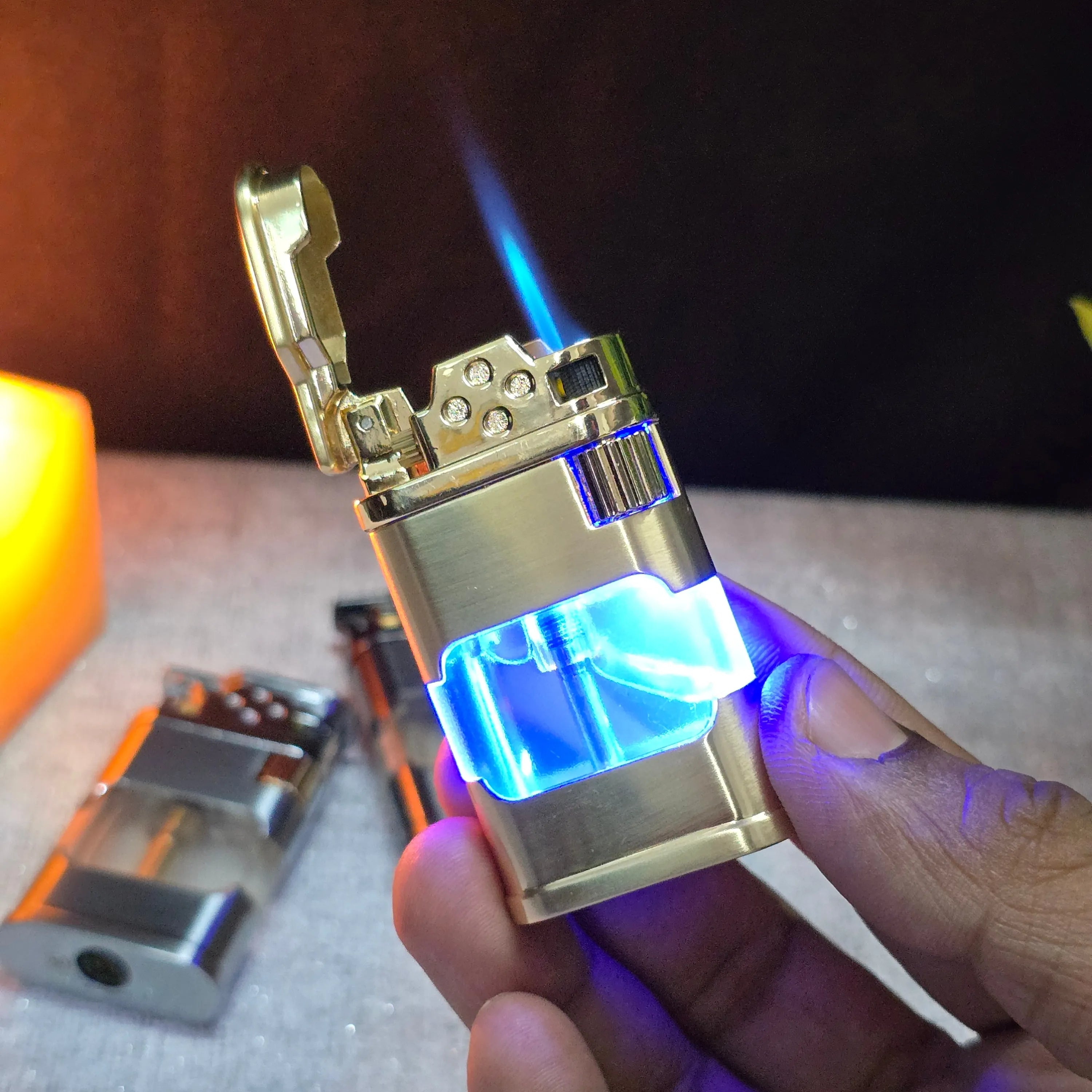 ALA FLAME Ghost Blueprint Transparent Jet Flame Lighter