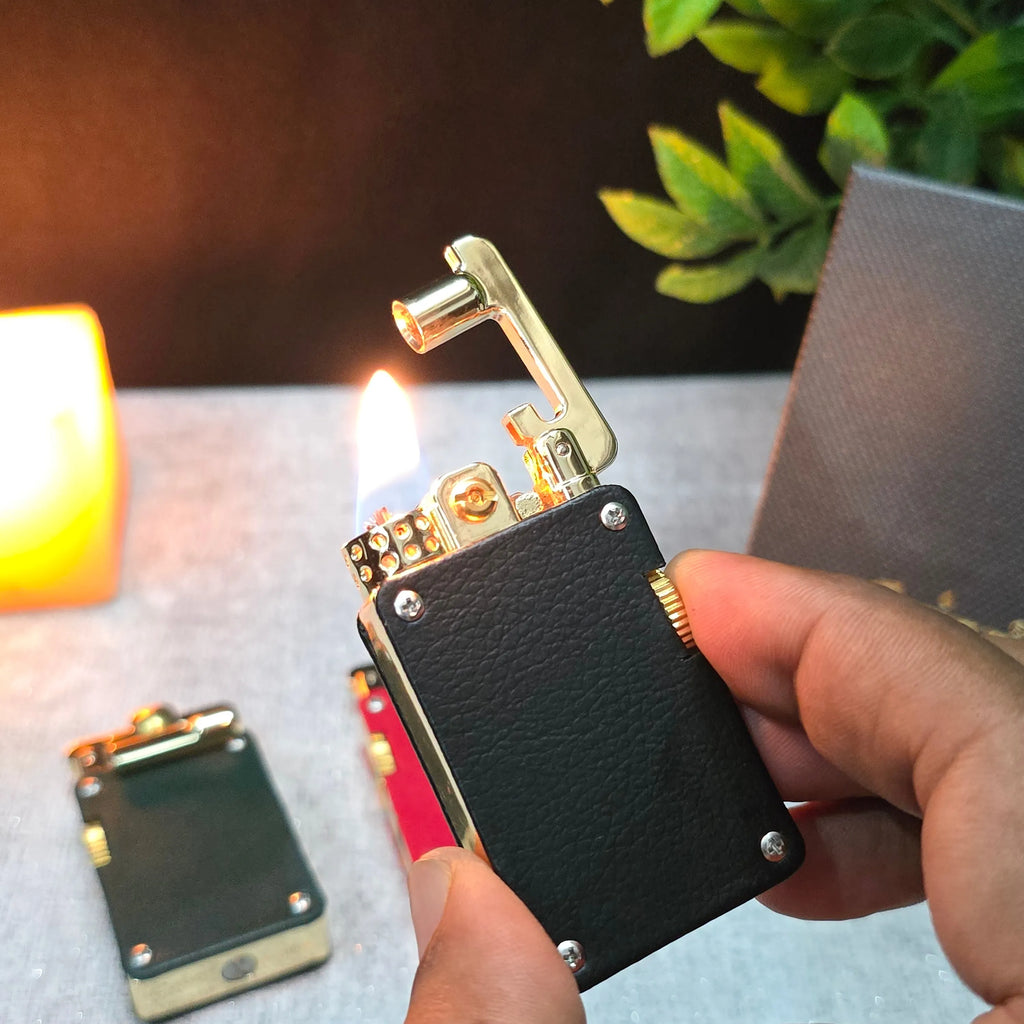 CHIEF 708 Rocker Arm Leather Oil Lighter