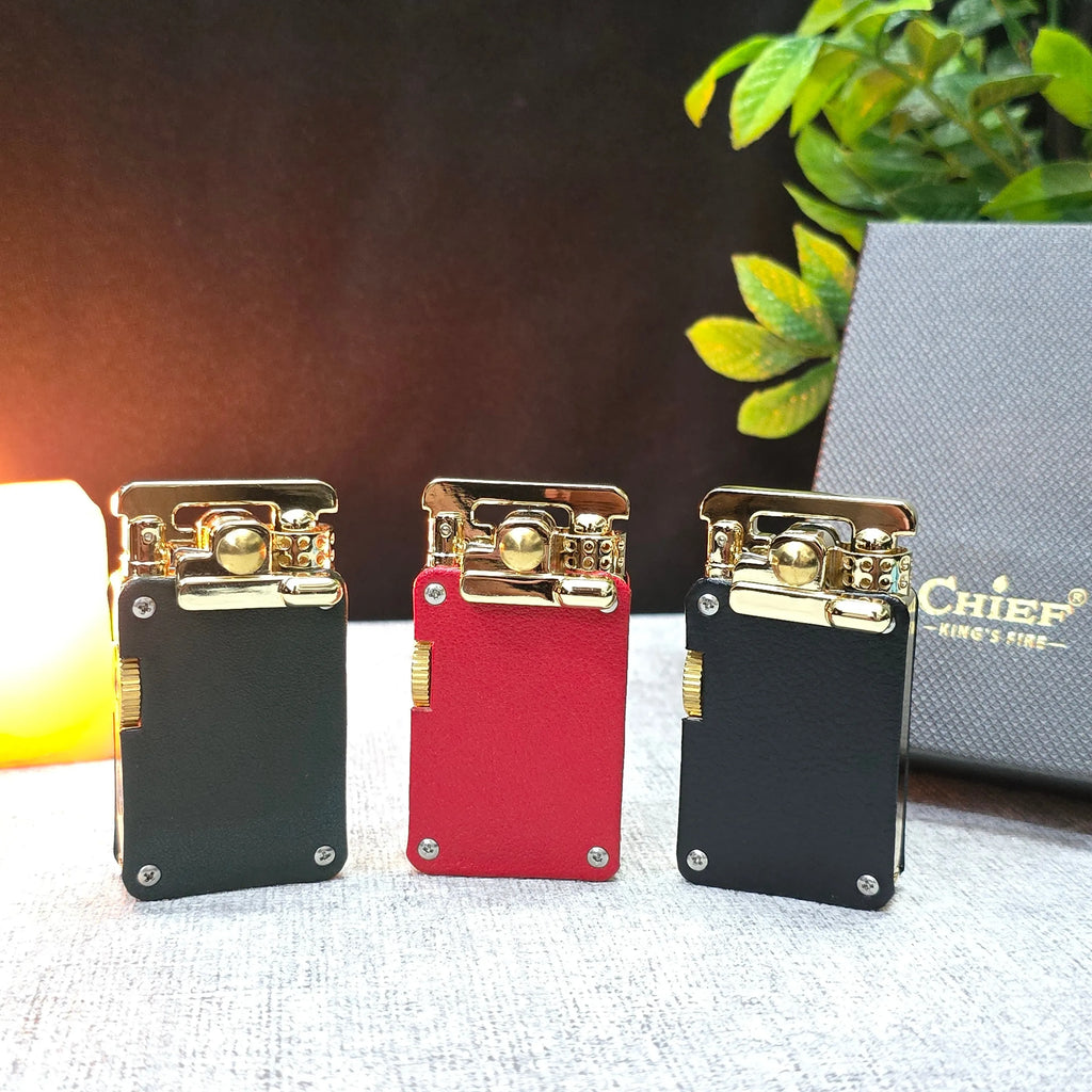 CHIEF 708 Rocker Arm Leather Oil Lighter