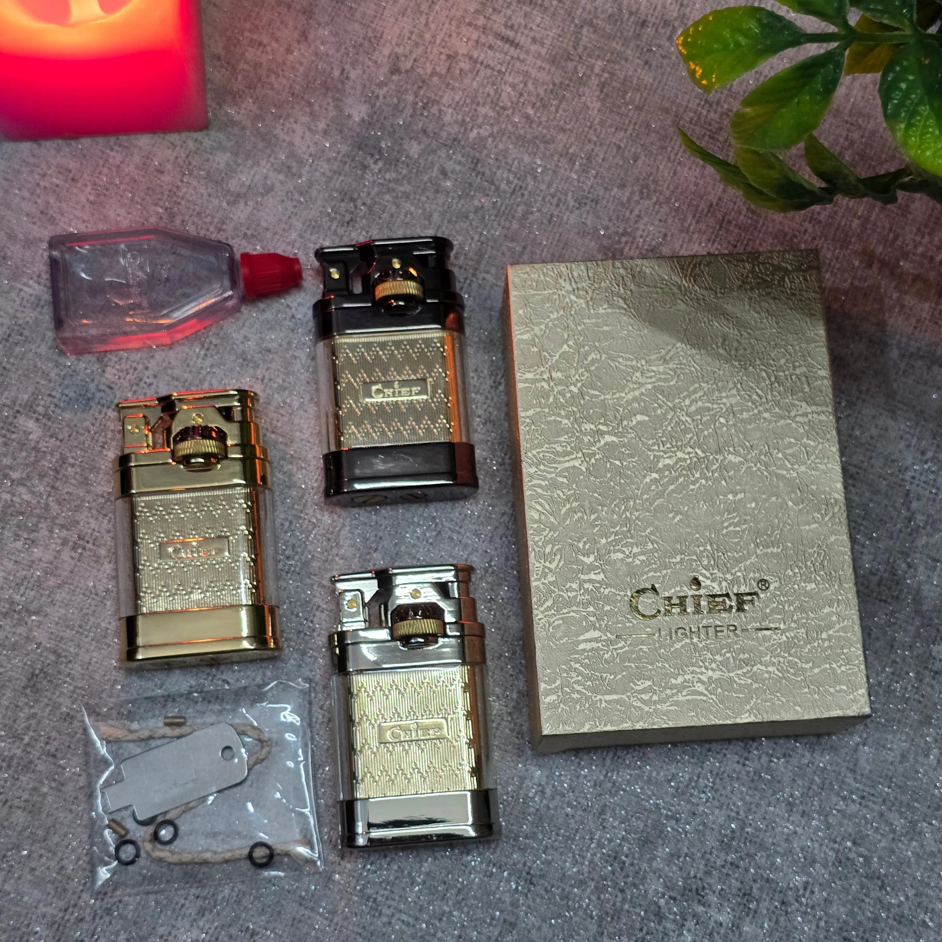 Chief CF307 Ghost Gear Transparent Fuel Tank Kerosene Lighter