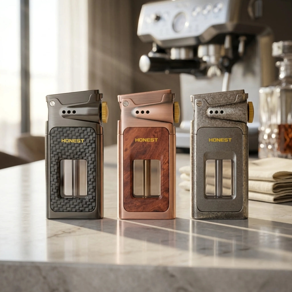 HONEST Dragon Horn Oil Lighter Transparent Fuel Tank