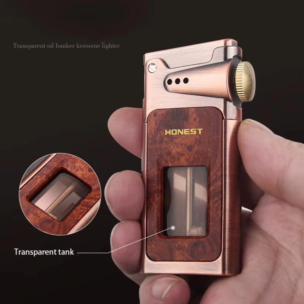 HONEST Dragon Horn Oil Lighter Transparent Fuel Tank