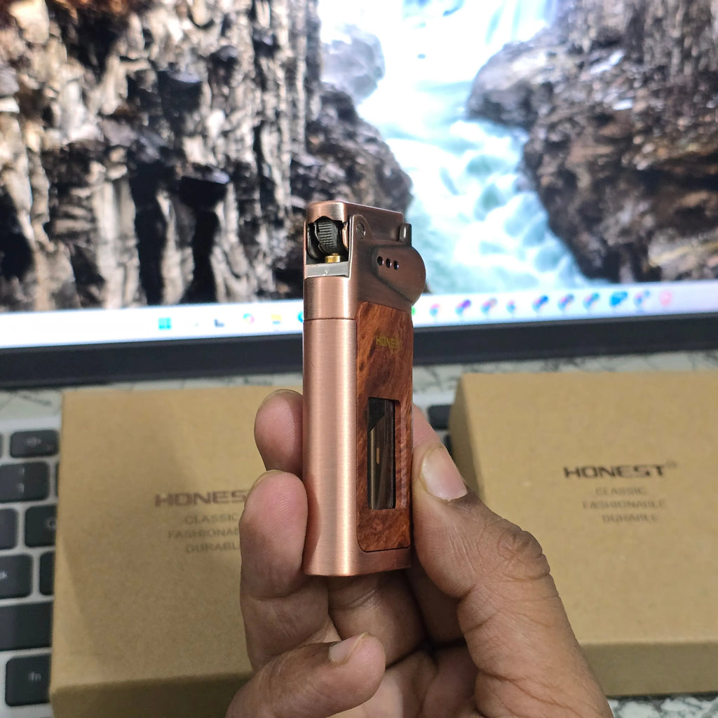 HONEST Dragon Horn Oil Lighter Transparent Fuel Tank